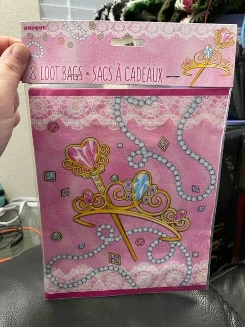 独特公主战利品袋 (8) - 生日派对用品 全新! — 第 1/1 张图片