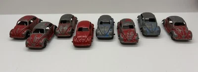 Lote 8 Juguete Tootsie Vintage Volkswagen Beetle Bug Die Cast Metal EE. UU. Chicago Foto 1 de 3