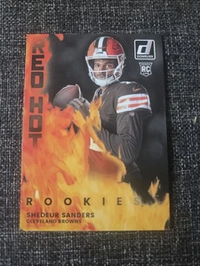 2025 Donruss Football Shedeur Sanders Red Hot Rookies #RHR-SDS Browns RC - Picture 1 of 2