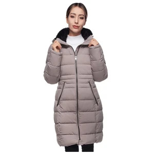 Women's Long Puffer Jacket Winter Maxi Coat with Warm Faux Fur Hood - Picture 1 of 55