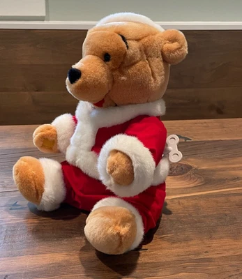 Canasa Trading Winnie the Pooh Wind Up Musical Plush  12" Wish You A Merry - Image 1 of 4