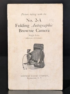 Fotografía Fotográfica Plegable Autográfica Brownie Cámara Nº 2-A Eastman Kodak Libro - Imagen 1 de 5