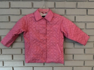 Chaqueta de Colección Oshkosh B Gosh Acolchada Rosa Flor Margarita Talla 5 Botones a Presión Foto 1 de 4