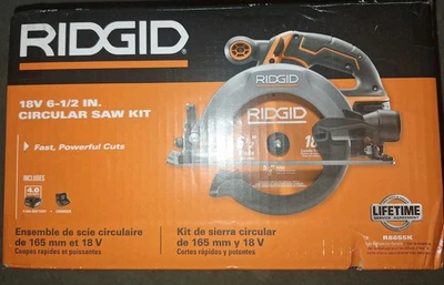 RIDGID 18V Cordless 6-1/2 in. Circular Saw Kit R8655K (4.0 Ah Battery & Charger) - Image 1 of 3