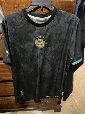 Messi Argentina Fan Shirt Comma Football Soccer Jersey - Image 1 of 3