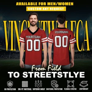 Individuelles Fußballtrikot, personalisiertes Name Nummer Logo Trikot, Fußball anpassen - Bild 1 von 7