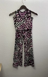 VTG Carushka Pink Stretch Lycra 2-Piece Pant Top Set Loungewear Small Waist 25in - Picture 1 of 14