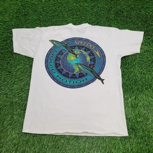 Vintage 1995 Speedo Dolphin Shirt Large 22x27 Liquid-Motion - Picture 1 of 15