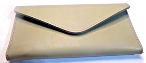 Meiruida BIFOLD WALLET - thick, gray LEATHER 7.25" x 4" x .75" NICE! - Picture 1 of 9
