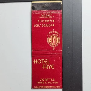 Hotel Frye Seattle Vintage rotes Café Garage Streichholzheftchen - Bild 1 von 3