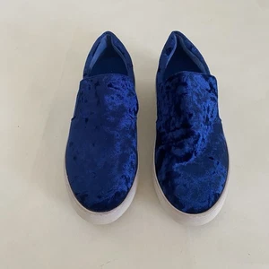Zapatillas Mujer J Slides Talla 8 Acer Azul Terciopelo Aplastado Deslizables EC - Imagen 1 de 8
