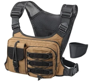 Borsa pettorale per uomo donna, pettorina escursionismo sport petto rig tattico petto pack - Foto 1 di 10