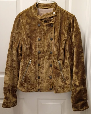Chaqueta Moto We The Free Dusk Till Dawn Cálida Tabaco Terciopelo US-L Boho Retro Chic Foto 1 de 4