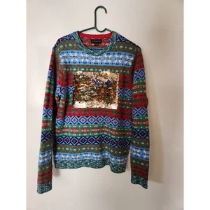 Blizzard Bay Chanukkah/Christmas Flip Pailletten Ugly Christmas Pullover Damen Gr. M - Bild 1 von 4