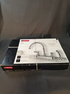 NEW Delta 21988LF Kitchen Faucet Chrome Finish with Side Sprayer Water Efficient - Picture 1 of 10