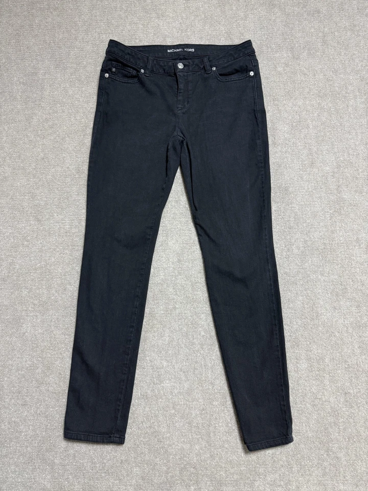 Pantalones de mezclilla Michael Kors para mujer 10 ajustados elásticos clásicos MK denim informales Foto 1 de 4