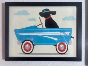 Mid Century Modern Atomic Era 12x16 Black Dog Leinwand Kunstdruck 2 Optionen - Bild 1 von 4