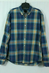 J. CREW Tartan Plaid Button Down Men's Large Slim Fit Shirt 100% Cotton - Picture 1 of 6