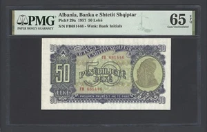 Albania 50 Leke 1957 P29a Uncirculated Grade 65 - Picture 1 of 2