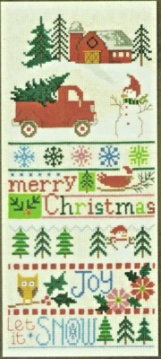 Cross Stitch Winter Snowmen Family Mittens Truck Tree Owl Christmas Holidays  - Image 1 of 4