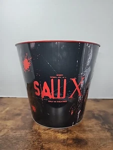 Saw X Movie XL Souvenir Popcorn Tin Bucket Regal Exclusive Jigsaw - Picture 1 of 7