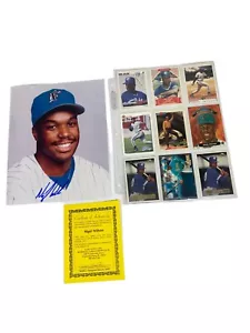 Nigel Wilson Florida Marlins Signed Autographed 8x10  Photo + 9 Baseball Cards - Picture 1 of 7