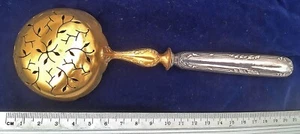 *SCARCE Andre Roberge Pretty Antique French Silver GILT Sugar Sifting Spoon - Picture 1 of 7