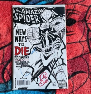 The Amazing Spider-Man #568 Signed Dan Slott/Joe Quesada COA VF-NM - Picture 1 of 2