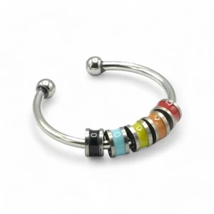 Anti Stress Ring bunte bewegliche Röllchen One Size - Bild 1 von 5