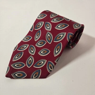 Corbata de Colección Cambridge Classics MERVYNS Rojo Azul Paisley 100% Seda 3.5" X 58 Foto 1 de 4
