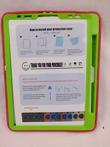 Protective Case For iPad Air 5th Rose/Green Color w/Carrying Strap And Tools - Picture 1 of 5