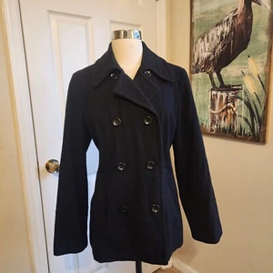 Eddie Bauer zweireihige Jacke mit Knopfleiste schwarz Strick Größe Petite Small PS - Bild 1 von 9