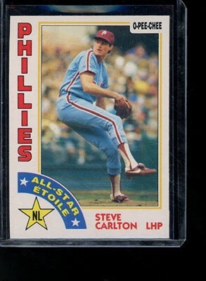 1984 O-PEE-CHEE ALL STAR Card #395 STEVE CARLTON  - Image 1 of 2