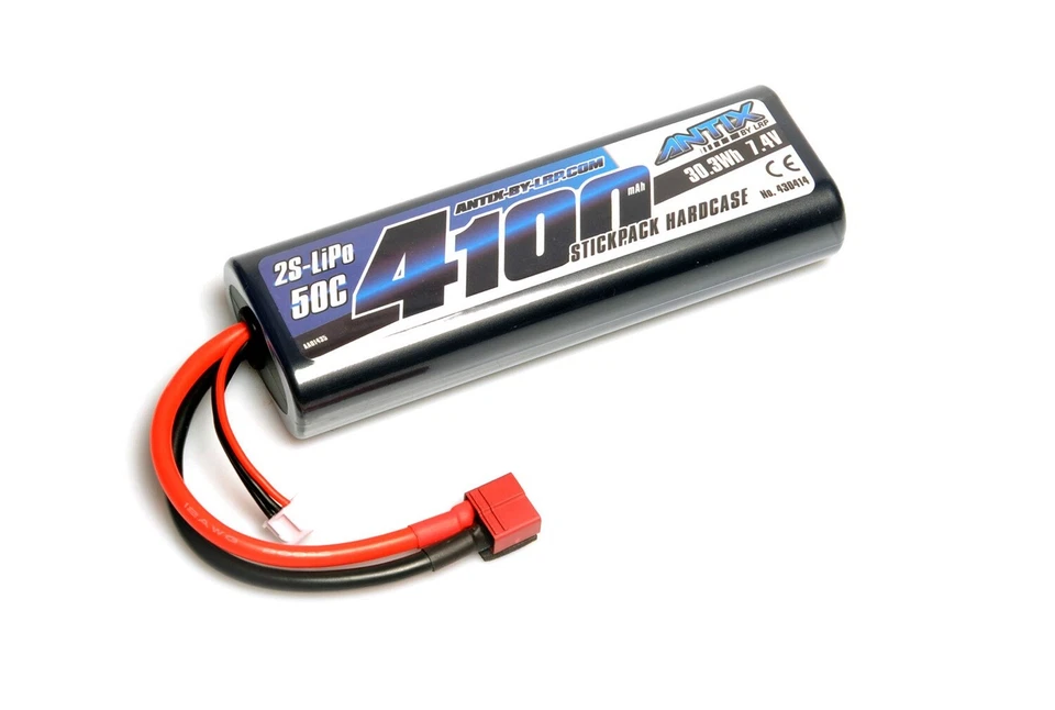 LRP ANTIX Lipo Akku 4100 7,4V 50C Car Stickpack Hardcase T-Plug - Bild 1 von 1