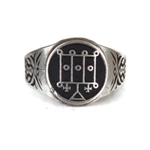 #50 Furcas Sigil Ring Key of Solomon Goetia 72 Demons + Optional pendant - Picture 1 of 10