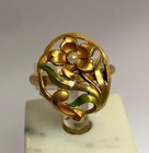 Bague ancienne en Or Jaune 18 K / Style Art Nouveau / Réf MP2340