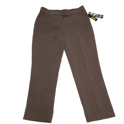 Investments Park Ave Zipper Light Brown Dress Pants Secret Support Womens 4P - Image 1 of 3