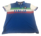 Tommy Hilfiger Męska koszulka rugby Italia Retro Włochy Trójkolorowa flaga Polo Duża