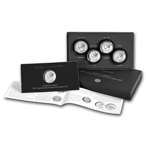 2017 Four-Medal Silver American Liberty Set (w/Box & COA) - Picture 1 of 5