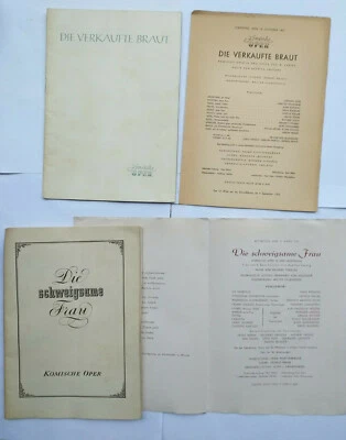 Konvolut an Opernprogrammen der Komischen Oper (Ost-)Berlin, 4 Exemplare 1952-55 - Bild 1 von 3