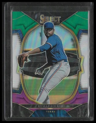 2023 Panini Select Green White Purple Prizm #56 Kumar Rocker 054/199 Rangers SP - Image 1 of 2