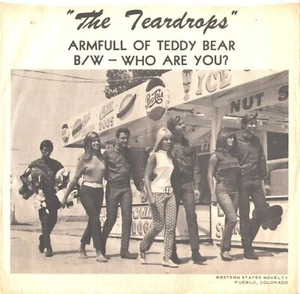 THE TEARDROPS--PICTURE SLEEVE + 45--(ARMFUL OF TEDDY BEAR)--PS--PIC--SLV - Picture 1 of 3