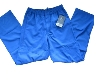 KD110 by Barco Men’s Scrub Pants M Royal Blue Zip Moto Style NWT Medical Wear - Picture 1 of 9