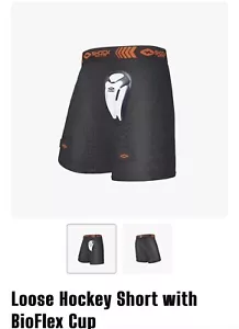 Shock Doctor Loose Hockey Short with BioFlex Cup - Mens Small 30-32” Cup Large - Picture 1 of 7