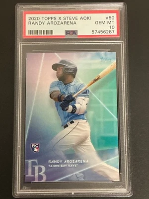 2020 Topps X Steve Aoki #50 Randy Aronzarena RC PSA 10 GEM MT 287 - Image 1 of 3