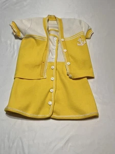 Vestido Biquette Niñas 2 Piezas Amarillo Y Blanco Talla 7? Falta etiqueta náutica  - Imagen 1 de 10