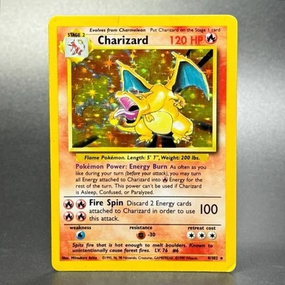 1999 Pokemon Base Set #4/102 Charizard Holo Rare - Image 1 of 2