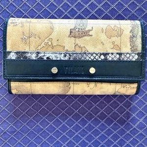 1A Classe Alviero Martini Bifold Leather wallet NWOT Brown & Tan - Picture 1 of 10