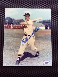 Eddie Mathews signed Autogramm 8x10 Foto Milwaukee Braves PSA DNA - lesen - Bild 1 von 3