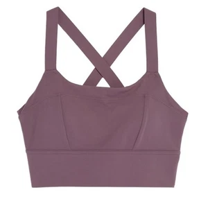 Athleta Formation Longline Purple Criss Cross Back Sports Bra Women's XL - Picture 1 of 6